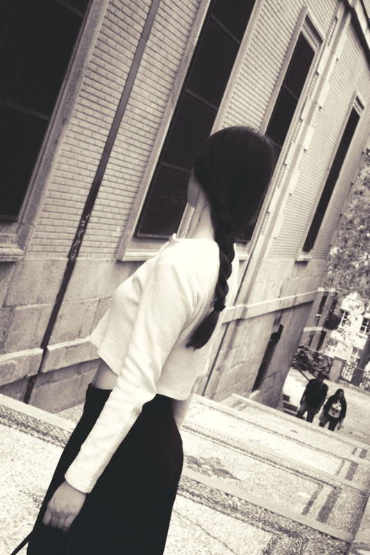 Oat Wool Knit Crop Cardigan