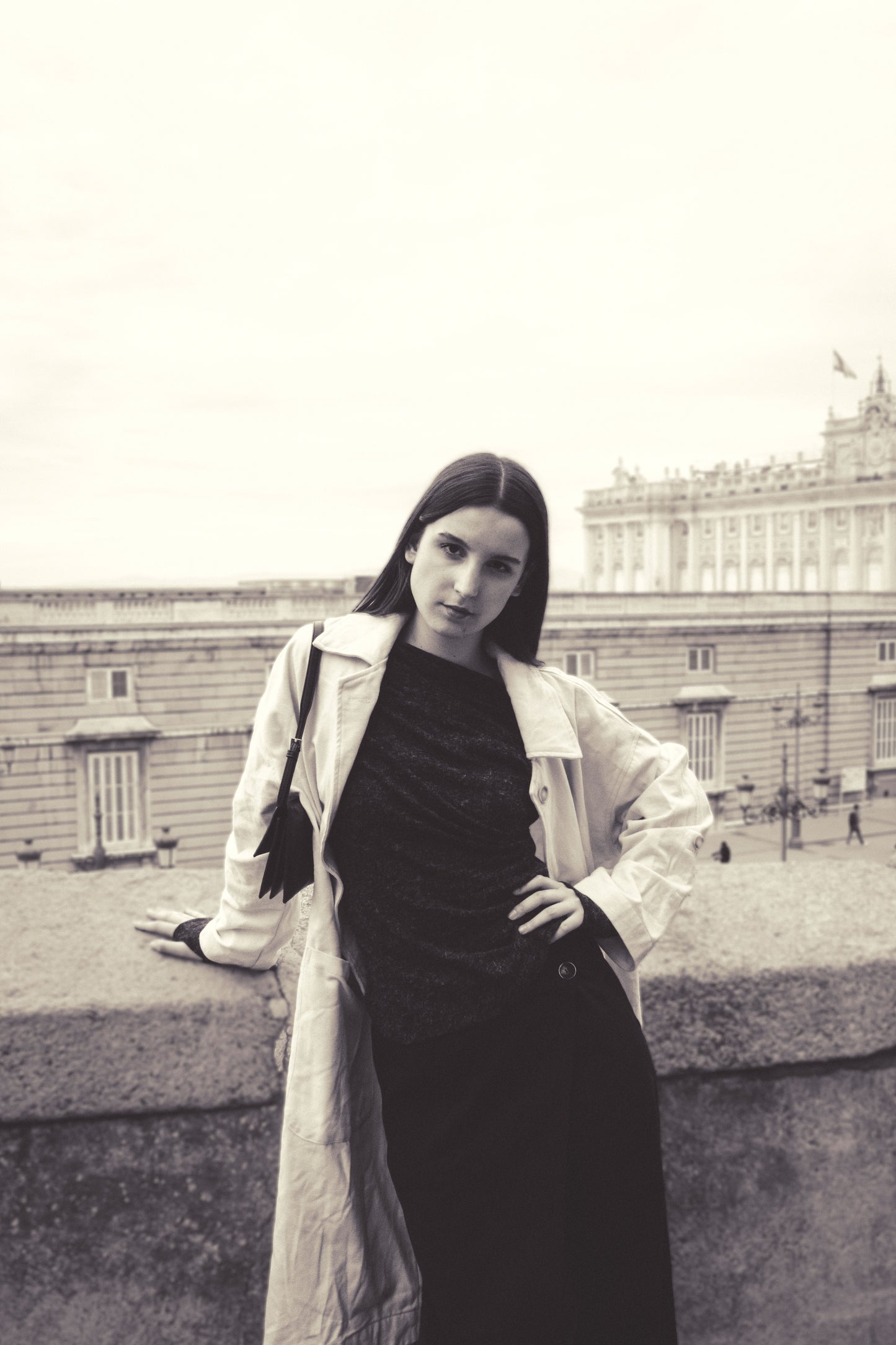 Oat Organic Cotton Long Wide Coat