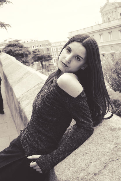 Black Recycled Jersey Drape Top