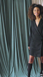 Load and play video in Gallery viewer, BLACK LYOCELL BLAZER DRESS
