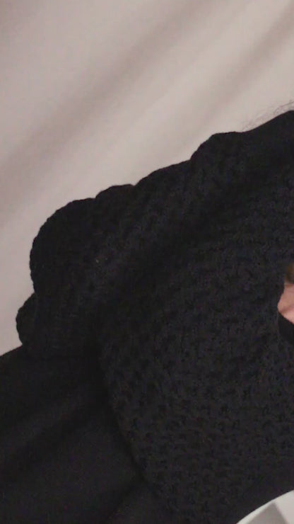 Heavy Knit Black Vegan Sweater