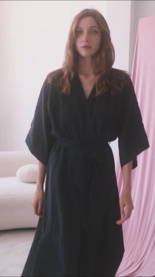 BLACK KIMONO JUMPSUIT | COSSAC