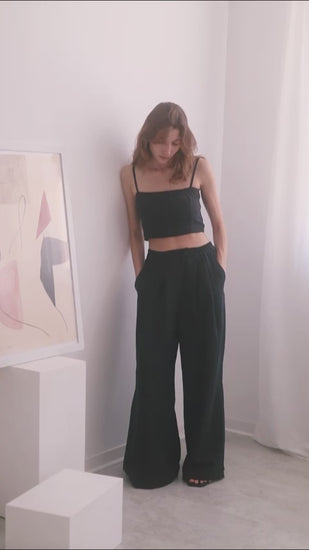 BLACK CROP TOP | COSSAC